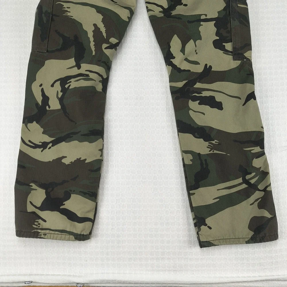 Wrangler Mens Relaxed Fit Fleece Lined Camo‎ Cargo Pants 30x30 Green 70FEW4M